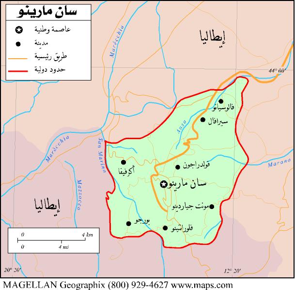 اين تقع سان مارينو